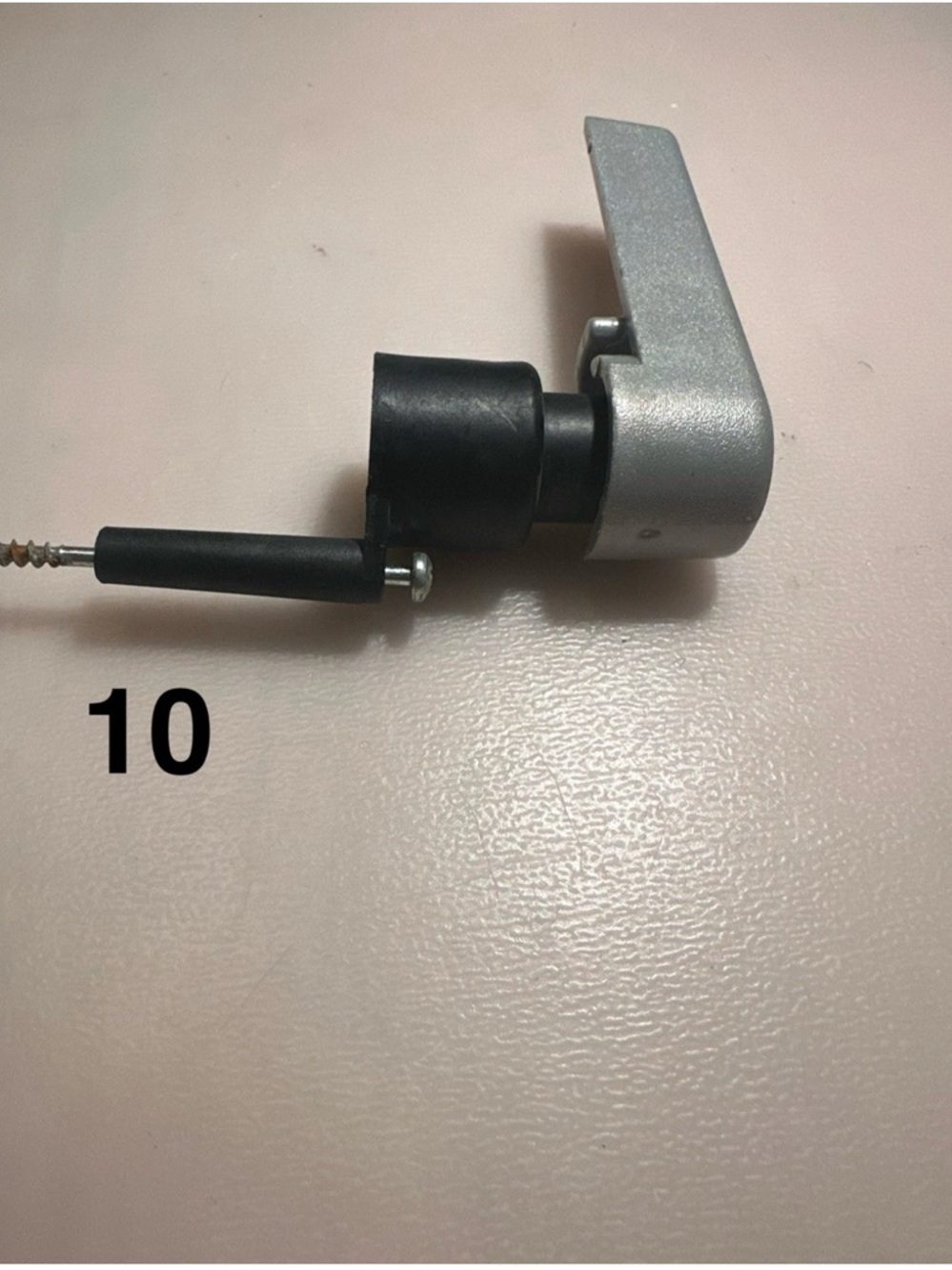 Silver and Black Lever Hardware Piece